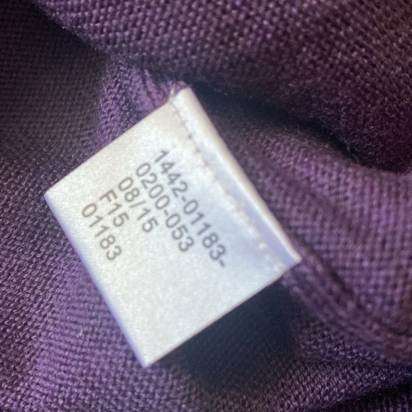 New . A. Bank Men Tailored Fit Purple Merino Wool V-Neck Sweater Size XXL - Picture 4 of 4